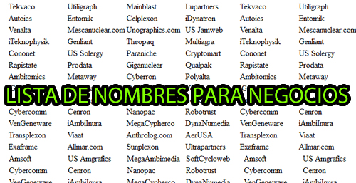 nombres creativos para negocios exitosos y memorables